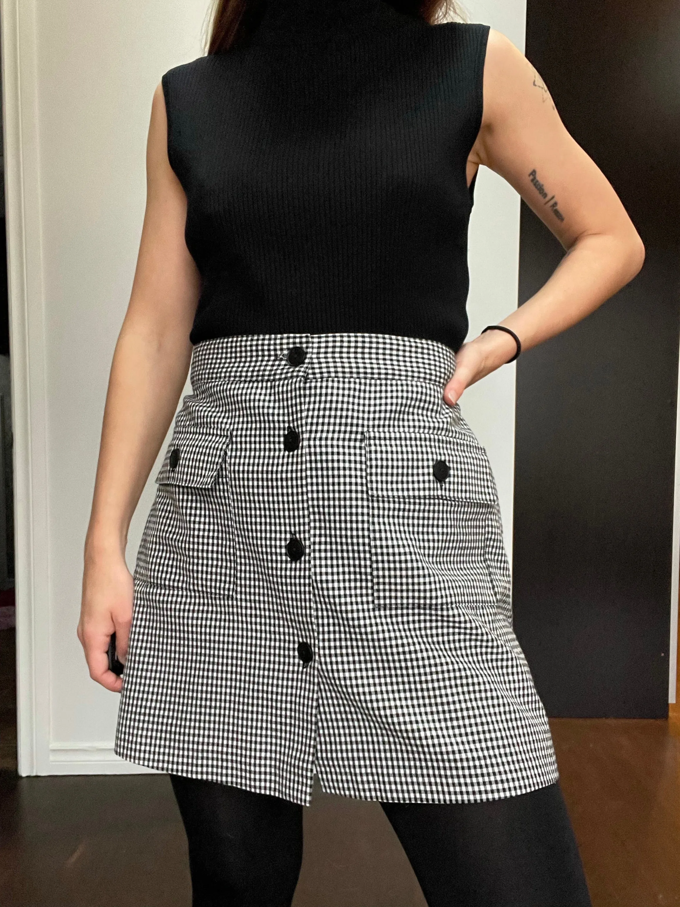 90s Ribbed Silk-Blend Mock Neck