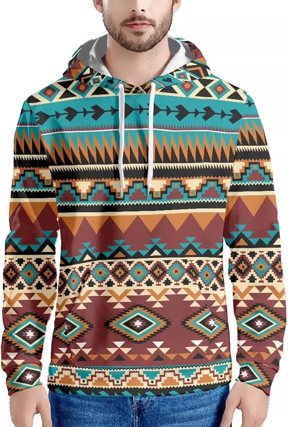 AFPANQZ Sweaters Men's Plus Size Sweatshirt Stretchy Pullover Hoodies Sweatshirts Pocket Tee Shirts Tops for Sports