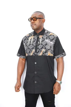 African Black Ankara Shirt