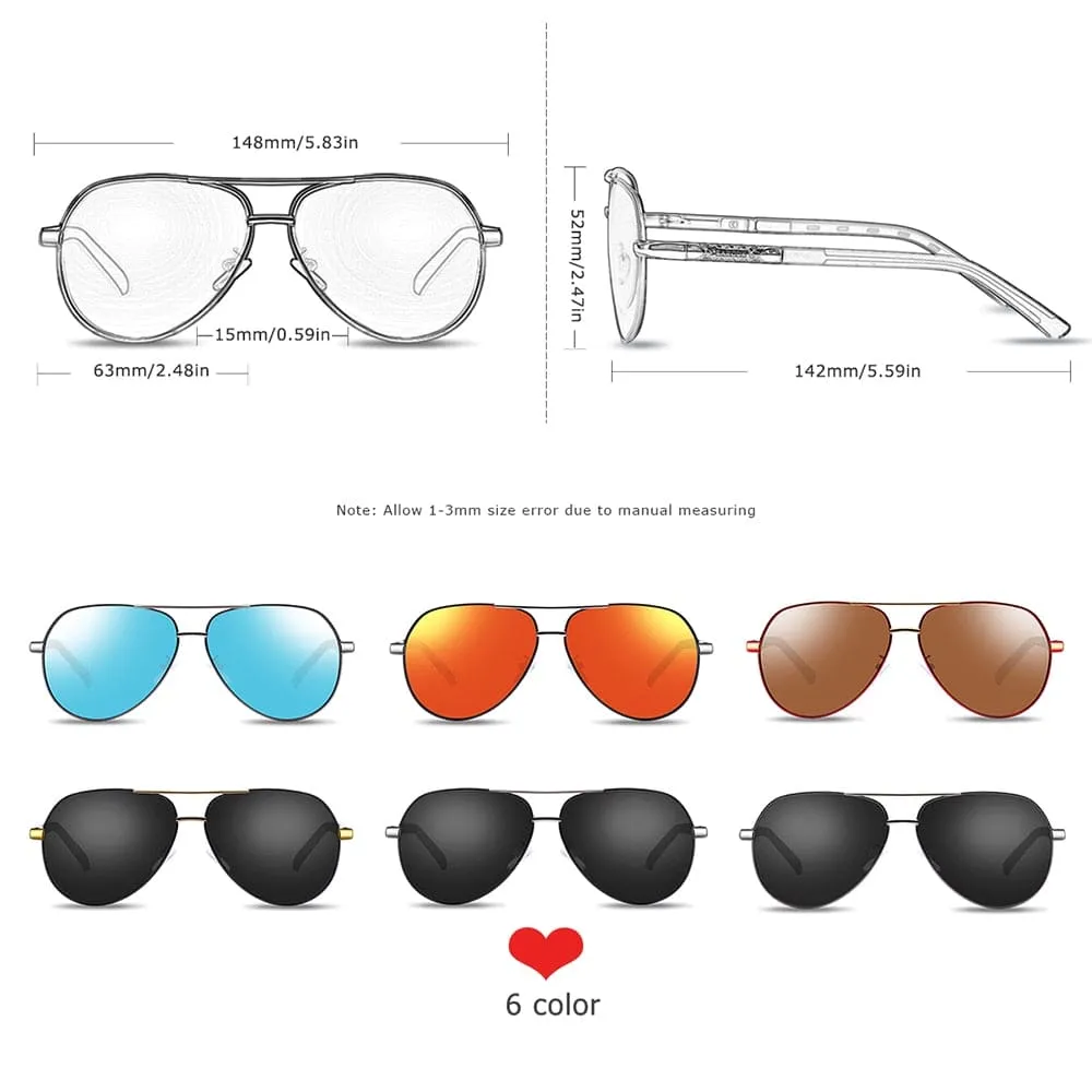 Aluminum Vintage Polarized Coating Classic Sun Glasses For Men & Women