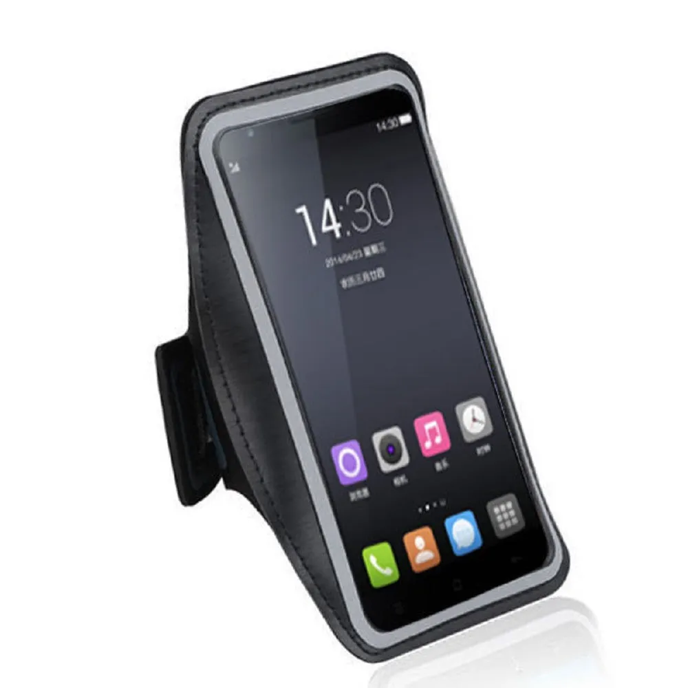 Armband Professional Cover Neoprene Waterproof Wraparound Sport with Buckle for BQ Mobile BQ-5518G Jeans (2019) - Black