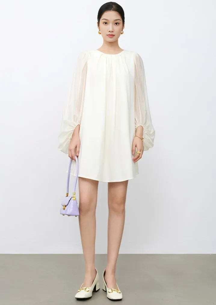 BALLOON SLEEVE A-LINE DOLL DRESS