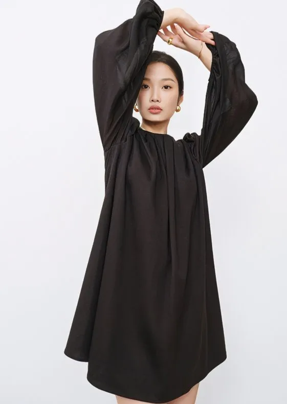 BALLOON SLEEVE A-LINE DOLL DRESS