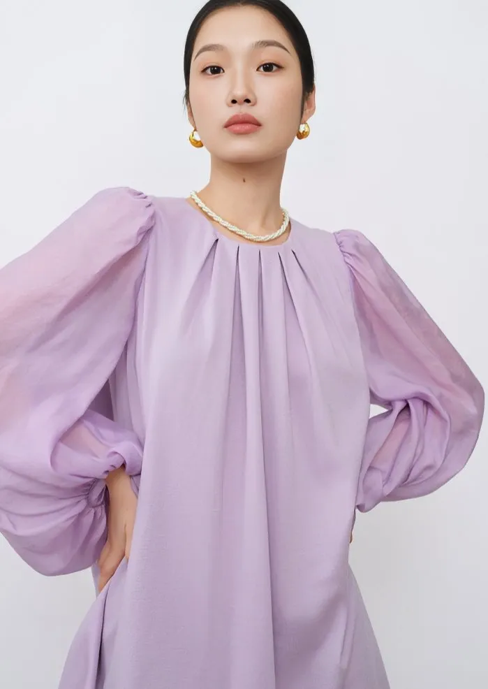 BALLOON SLEEVE A-LINE DOLL DRESS