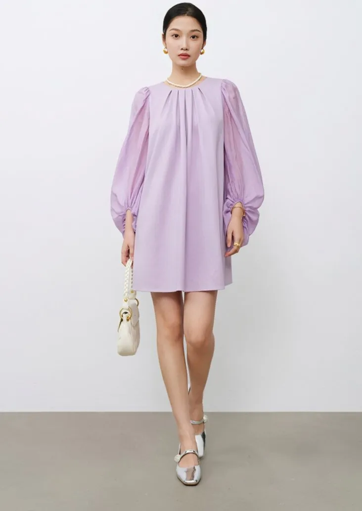 BALLOON SLEEVE A-LINE DOLL DRESS