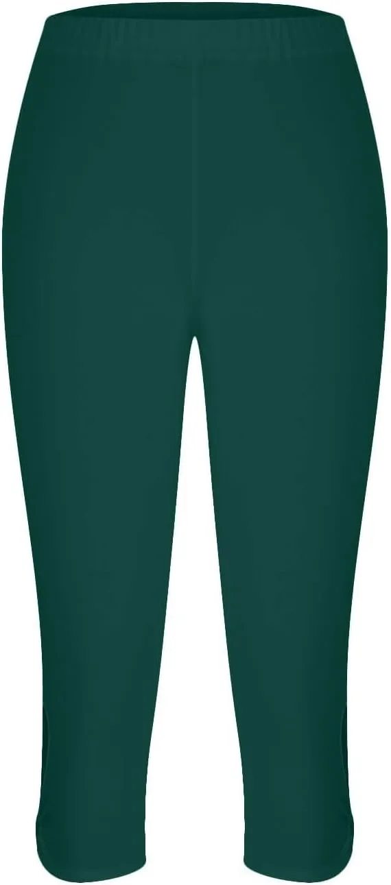 Capri Leggings for Women Trendy Casual Yoga Pants Elastic High Waist Cropped Comfy Stretchy Workout Pants