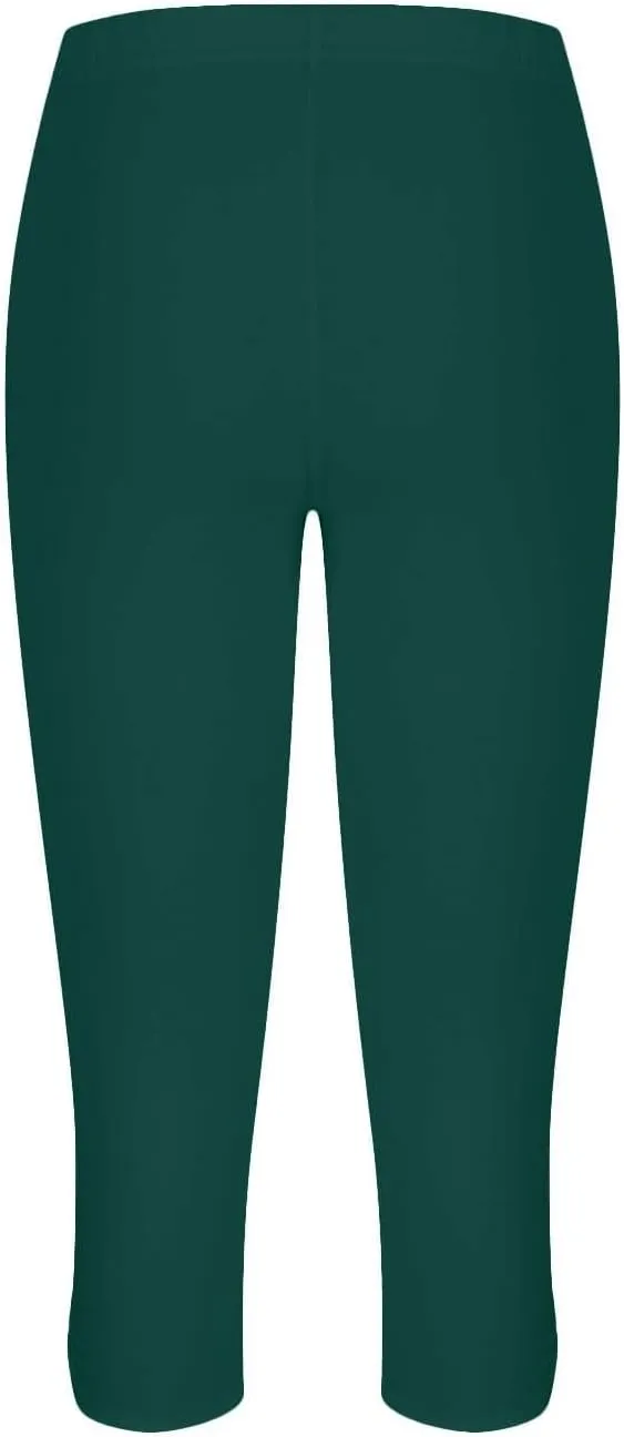 Capri Leggings for Women Trendy Casual Yoga Pants Elastic High Waist Cropped Comfy Stretchy Workout Pants