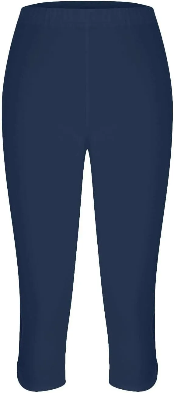 Capri Leggings for Women Trendy Casual Yoga Pants Elastic High Waist Cropped Comfy Stretchy Workout Pants