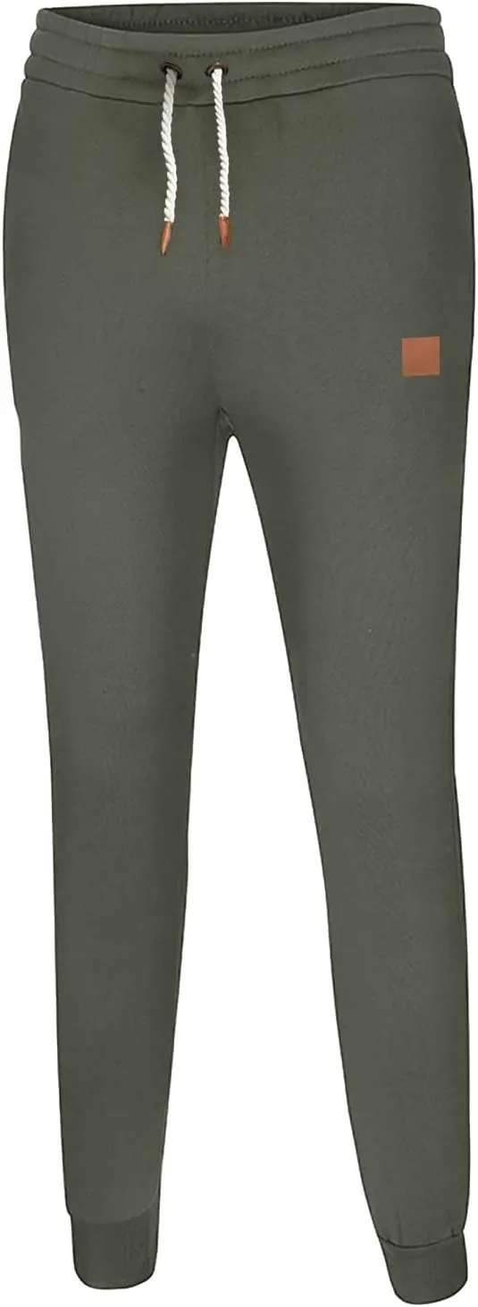 Cargo Pants for Men Big and Tall with Pockets Mens Cargo Sweatpants Heavyweight Fleece Jogger Pants Drawstring Sports