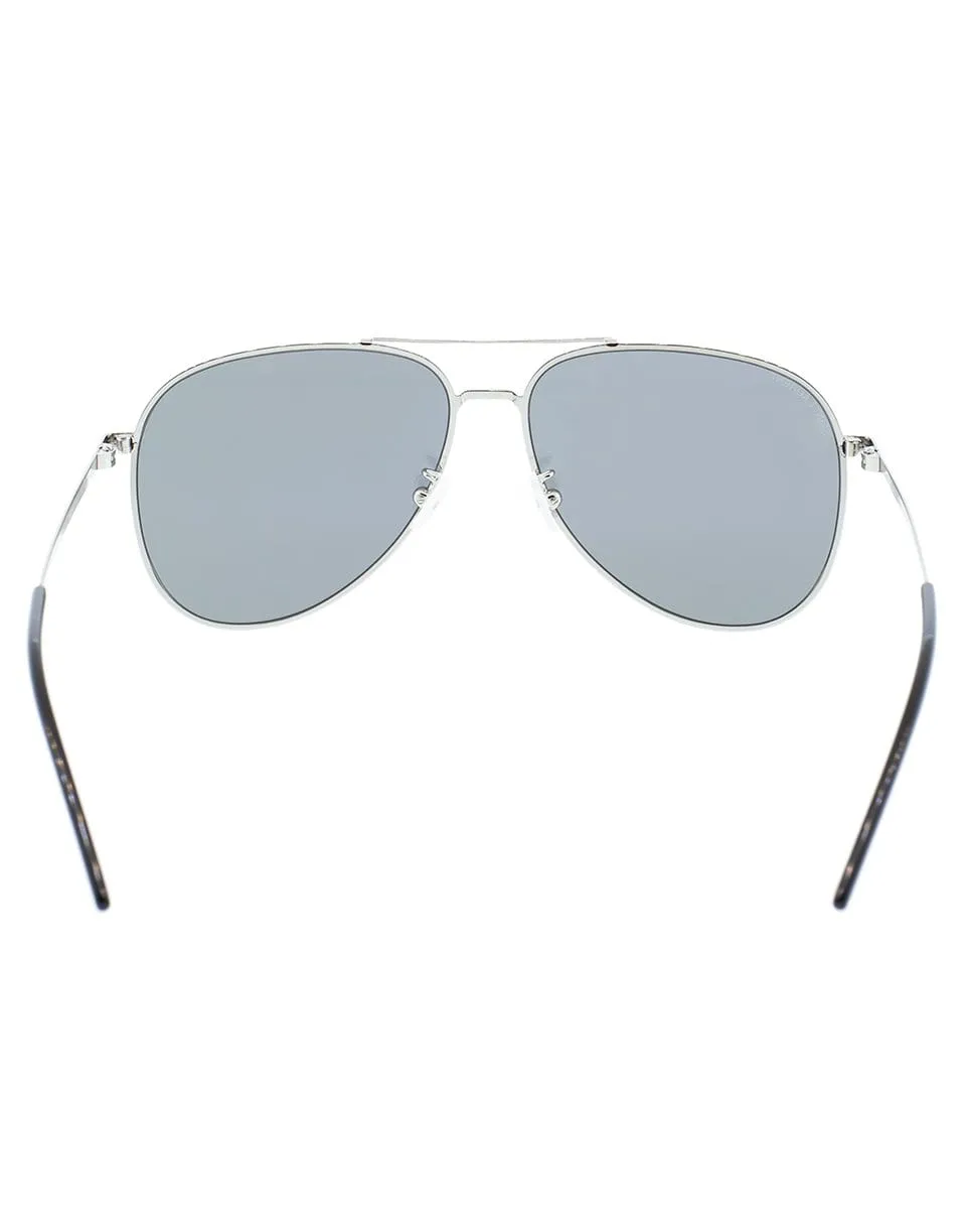 Classic Silver Aviator Sunglasses