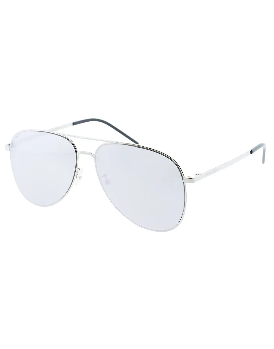 Classic Silver Aviator Sunglasses
