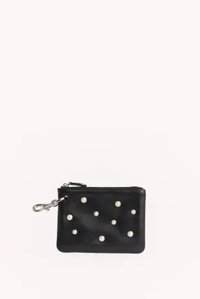 Clip Pouch with Pearl Studs