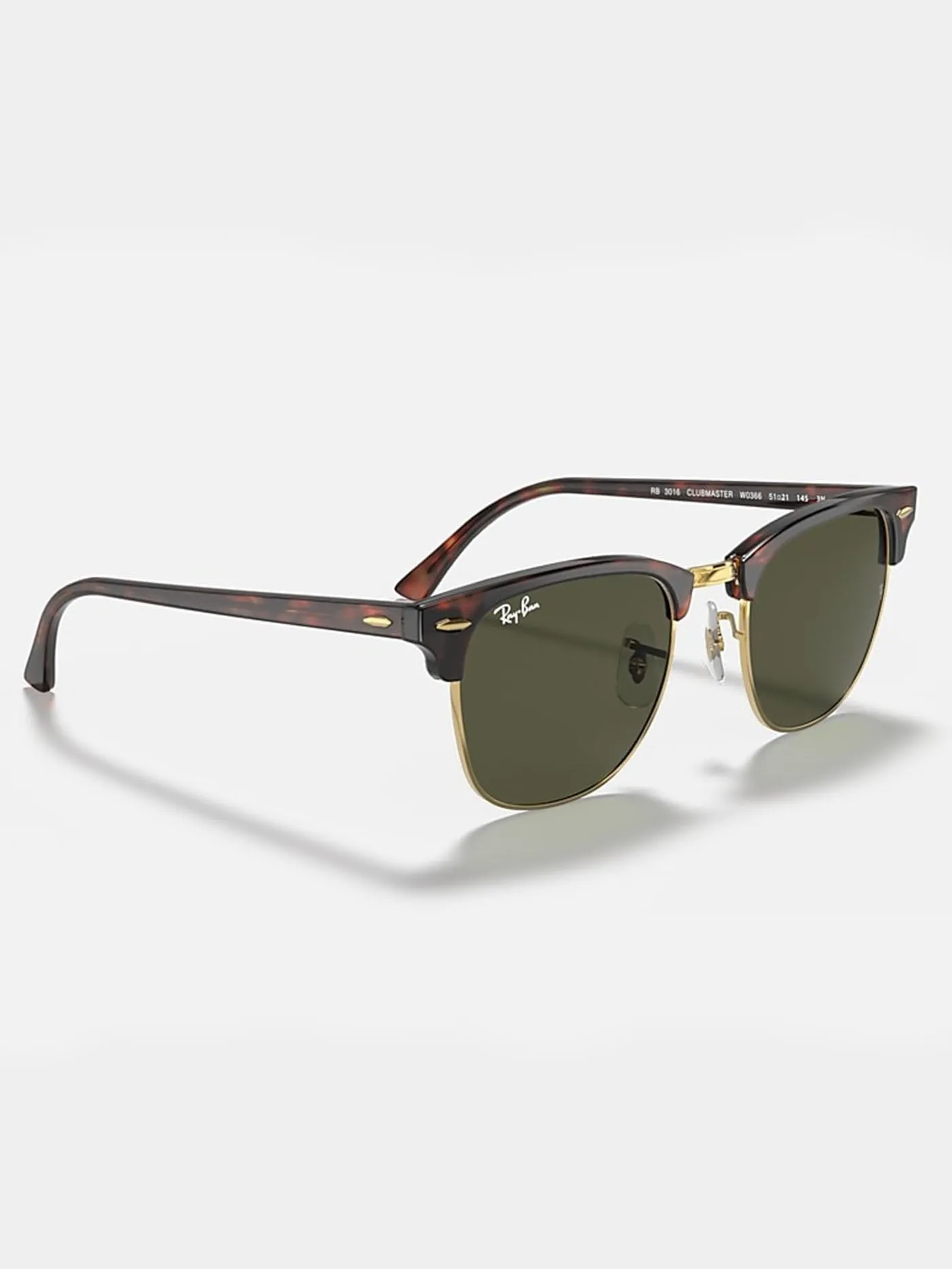Clubmaster Tortoise On Gold/Green Classic G-15 Sunglasses