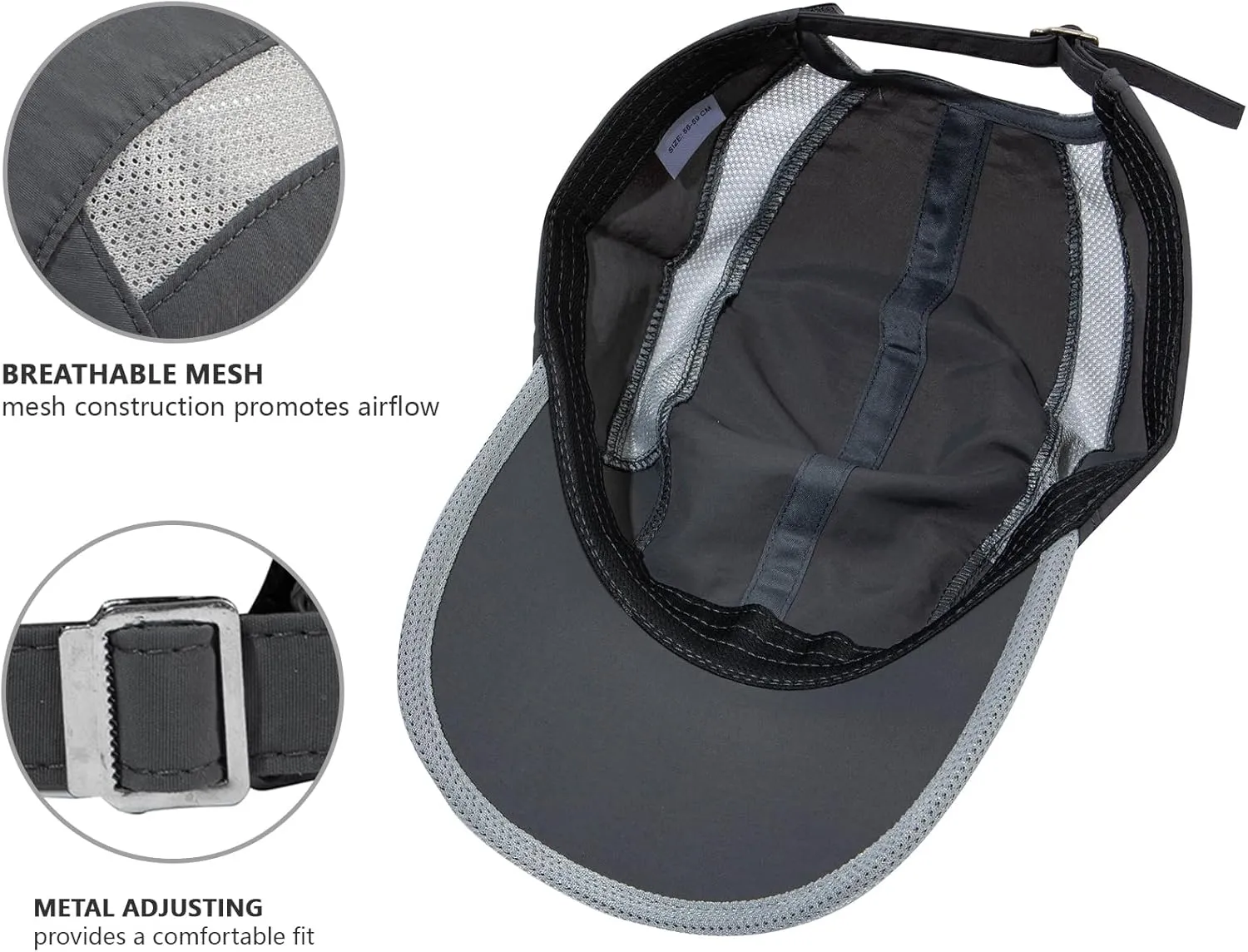 Croogo Quick Dry Mesh Baseball Cap Breathable Running Dad Hats Waterproof Lightweight Sports Cap Sun Hat Snapback Fitted Cap