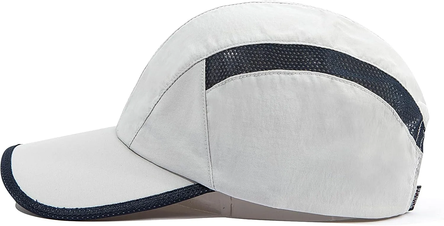 Croogo Quick Dry Mesh Baseball Cap Breathable Running Dad Hats Waterproof Lightweight Sports Cap Sun Hat Snapback Fitted Cap