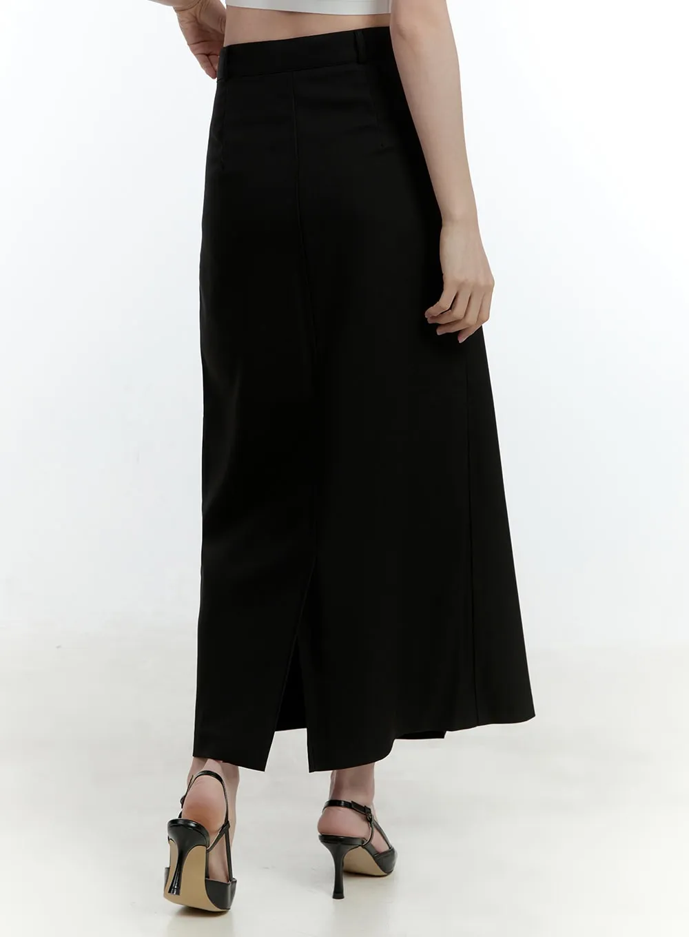Elegant Pintuck Maxi Skirt CF504