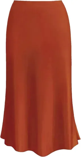 Elegant Satin High Waisted Fishtail Skirt Women's Irregular Bag Hip Ruffle Swing Pleated Long Skirt