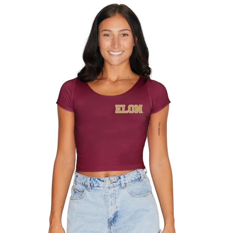 Elon Maroon Babydoll Tee