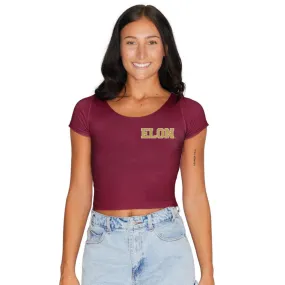 Elon Maroon Babydoll Tee