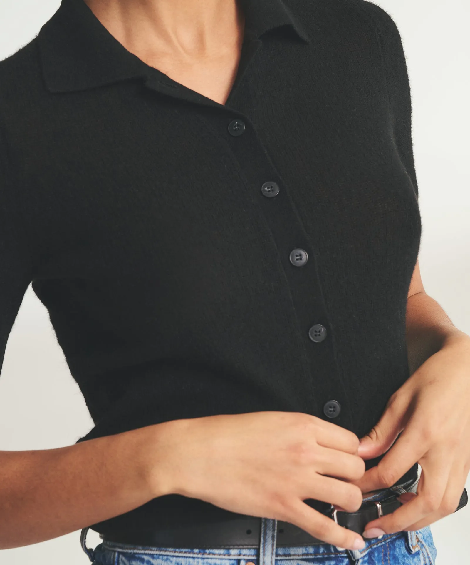 Featherweight Cashmere Short Sleeve Cardigan