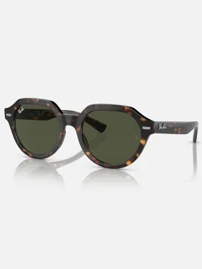 Gina Havana/Green Classic Sunglasses