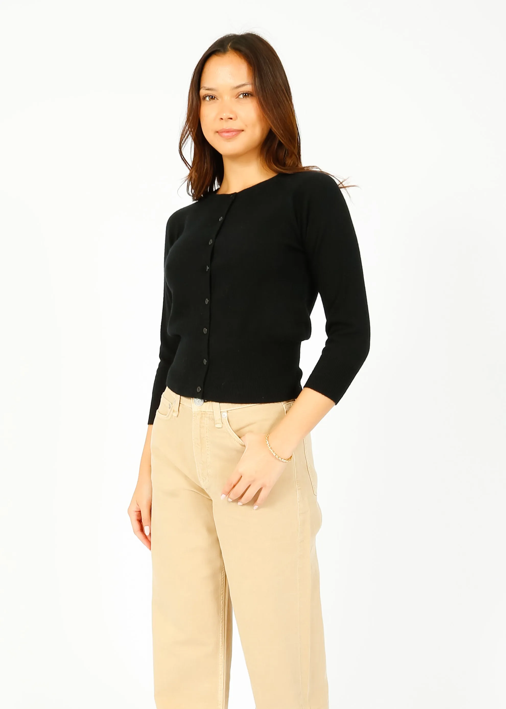 JU Shrunken Cardi in Black