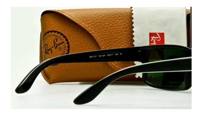LARGE PRICE DROP: Ray-Ban Polarized Rectangular Black Classic Sunglasses (RB4151 601/2P) - Ships Next Day!