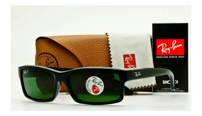 LARGE PRICE DROP: Ray-Ban Polarized Rectangular Black Classic Sunglasses (RB4151 601/2P) - Ships Next Day!