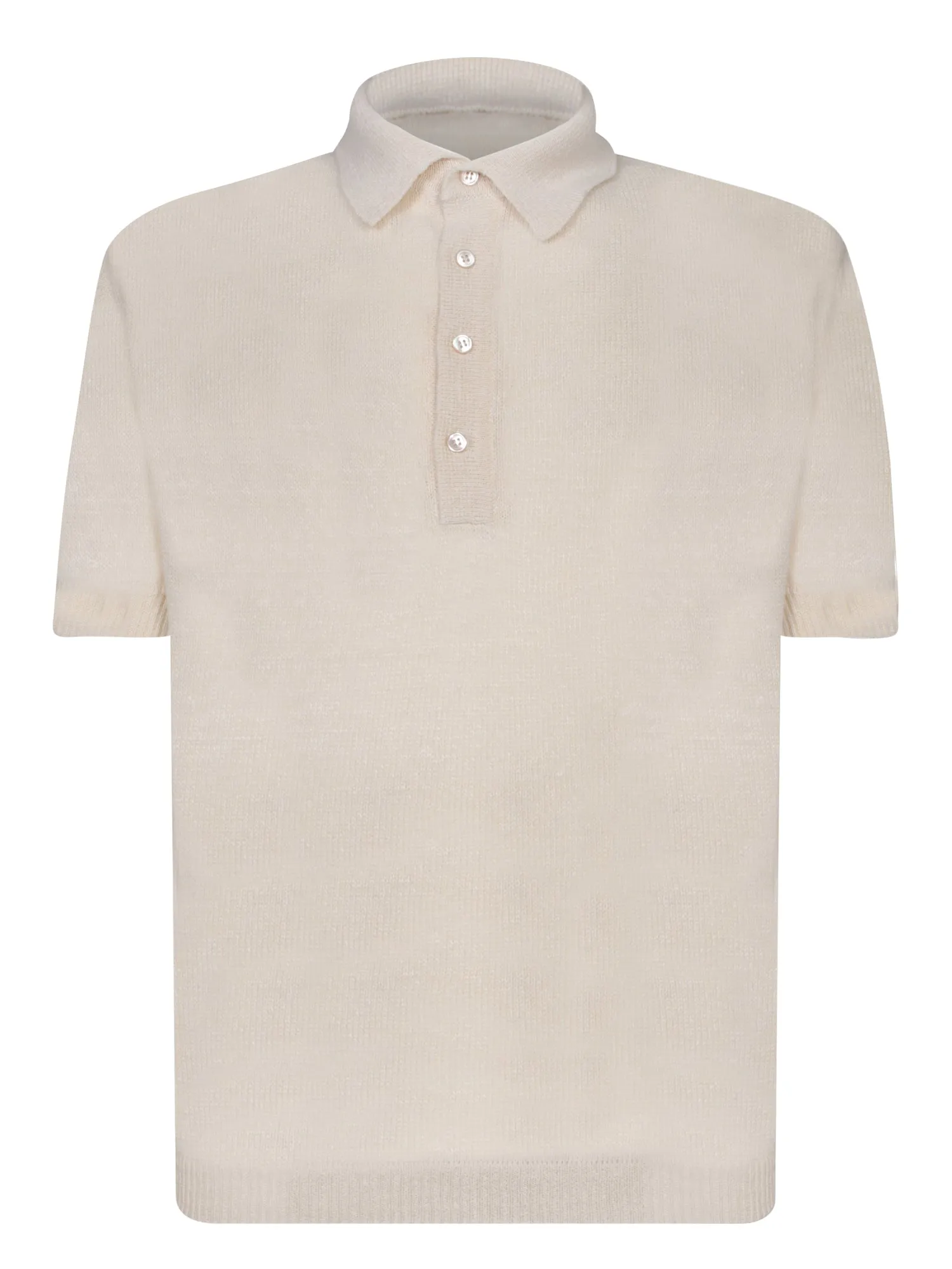 Linen Polo shirt in Cream