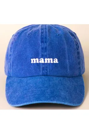 Mama Embroidered Cotton Baseball Cap
