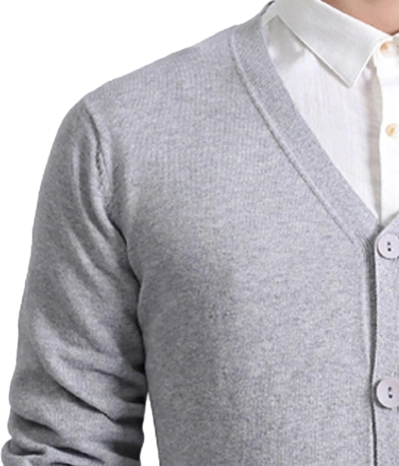 Men's Cardigan Sweater V-Shaped Collar Button Down Knit Blazer Jacket Knitwear Breasted Soft Outerwear
