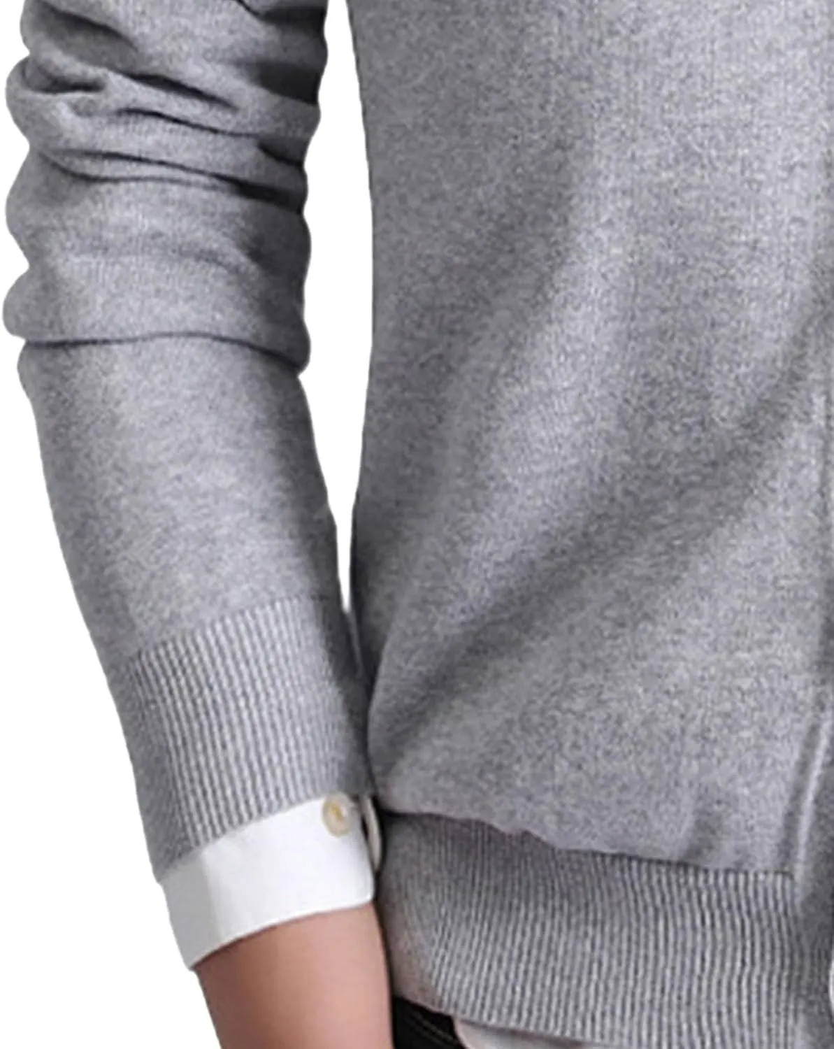 Men's Cardigan Sweater V-Shaped Collar Button Down Knit Blazer Jacket Knitwear Breasted Soft Outerwear