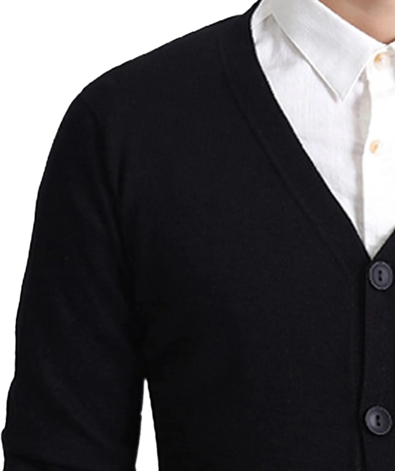 Men's Cardigan Sweater V-Shaped Collar Button Down Knit Blazer Jacket Knitwear Breasted Soft Outerwear