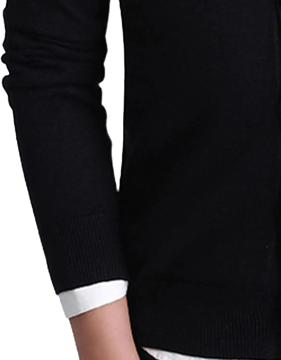 Men's Cardigan Sweater V-Shaped Collar Button Down Knit Blazer Jacket Knitwear Breasted Soft Outerwear
