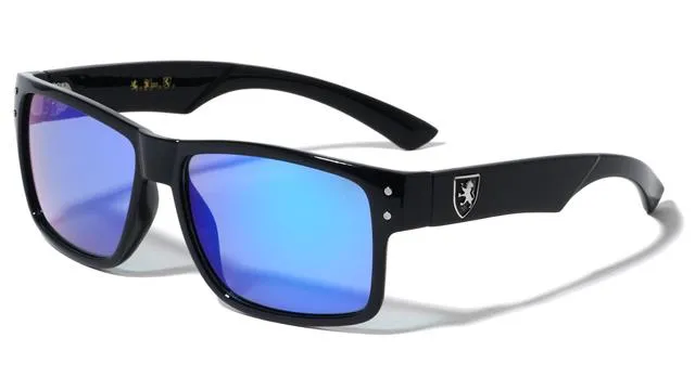 Mens High Quality Flat Top Classic Retro Sunglasses with Mirror Lens