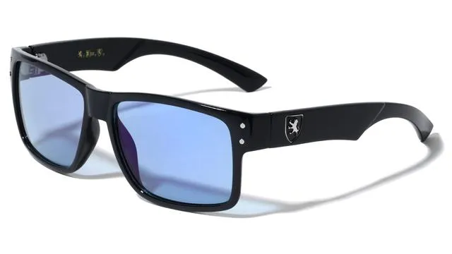 Mens High Quality Flat Top Classic Retro Sunglasses with Mirror Lens