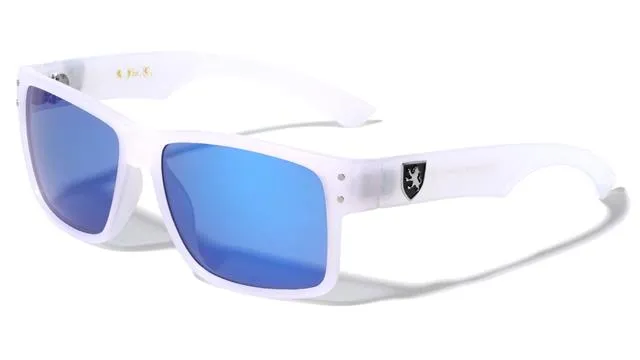 Mens High Quality Flat Top Classic Retro Sunglasses with Mirror Lens
