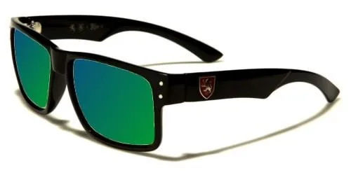 Mens High Quality Flat Top Classic Retro Sunglasses with Mirror Lens