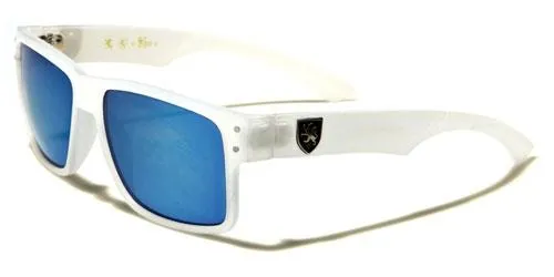 Mens High Quality Flat Top Classic Retro Sunglasses with Mirror Lens