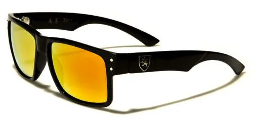 Mens High Quality Flat Top Classic Retro Sunglasses with Mirror Lens