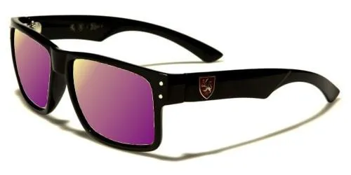 Mens High Quality Flat Top Classic Retro Sunglasses with Mirror Lens