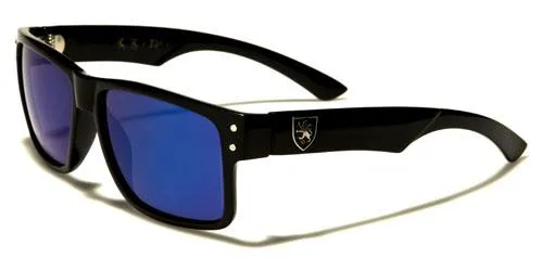 Mens High Quality Flat Top Classic Retro Sunglasses with Mirror Lens