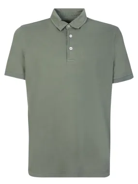 Military green polo shirt