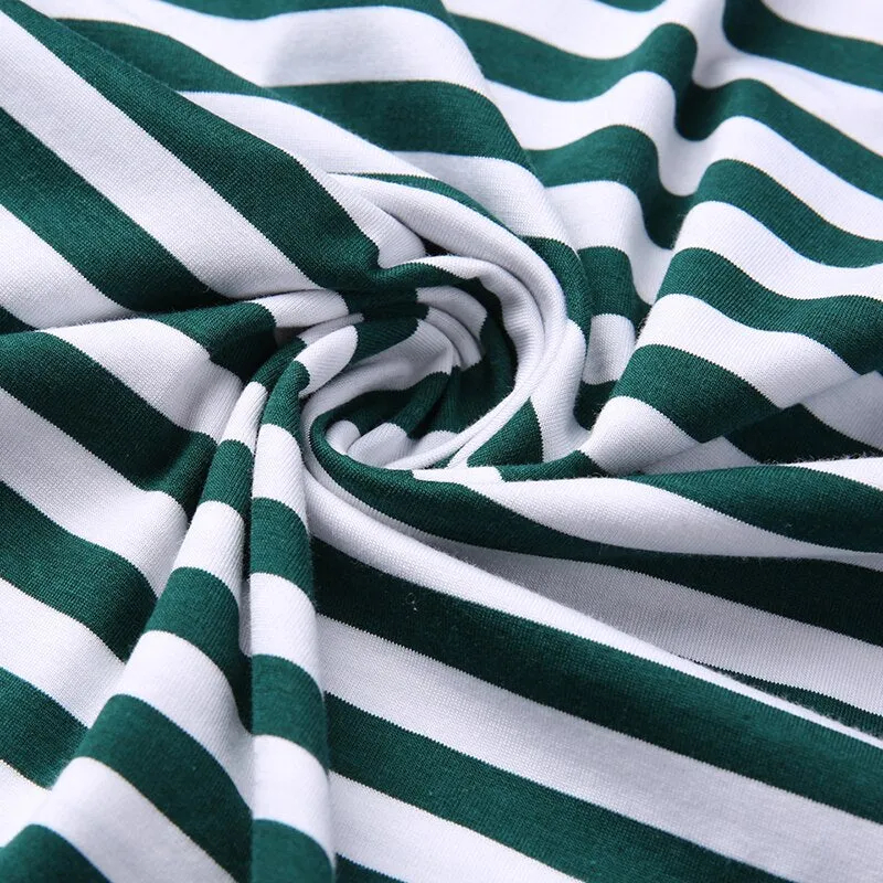 Minimalist Striped Stand Collar Style Polo Shirt