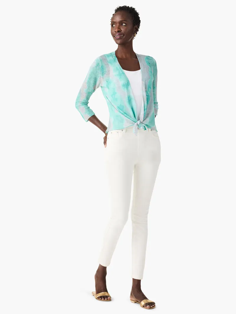 NIC ZOE M241118 Watercolor Waves 4-Way Cardigan