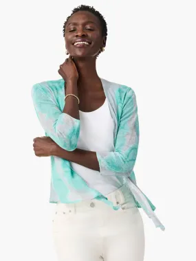 NIC ZOE M241118 Watercolor Waves 4-Way Cardigan
