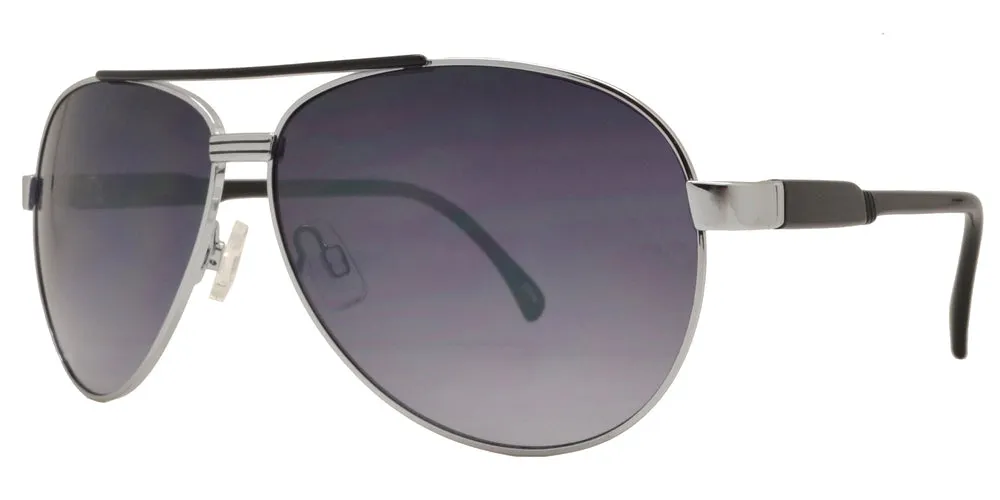 OX 2845 - Classic Classic Aviator with Brow Bar Metal Sunglasses