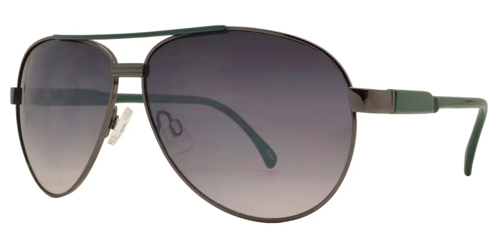 OX 2845 - Classic Classic Aviator with Brow Bar Metal Sunglasses