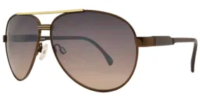 OX 2845 - Classic Classic Aviator with Brow Bar Metal Sunglasses