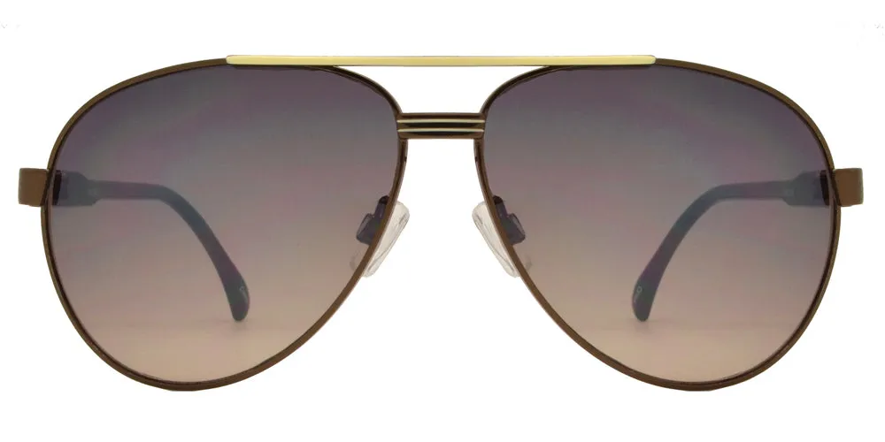 OX 2845 - Classic Classic Aviator with Brow Bar Metal Sunglasses